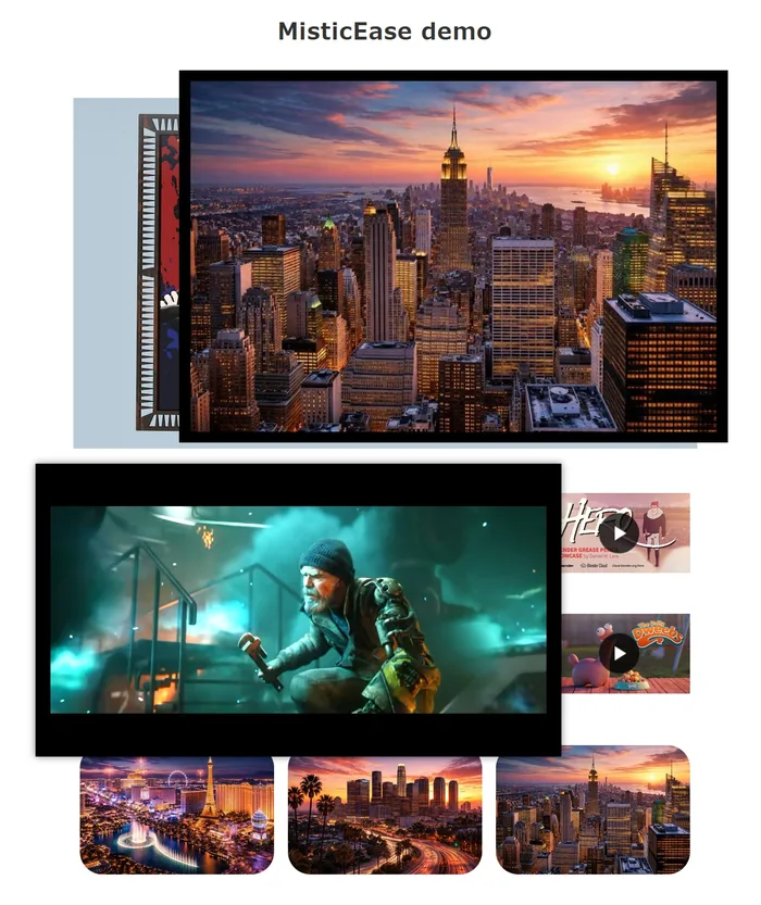 A video popup and an image popup floating over the published page